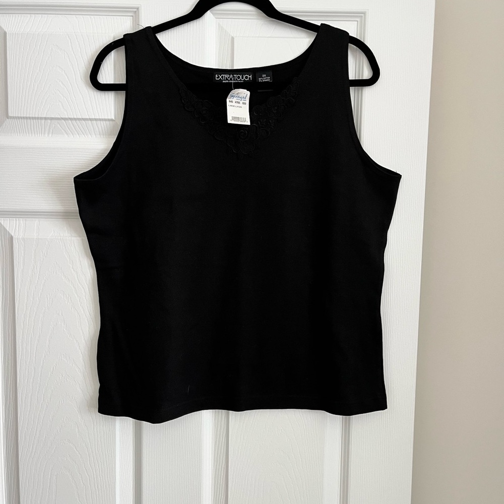 Extra Touch Women's Black Tank Top